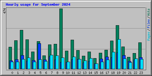 Hourly usage for September 2024