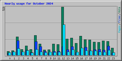 Hourly usage for October 2024