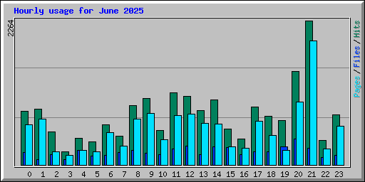 Hourly usage for June 2025
