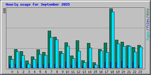 Hourly usage for September 2025