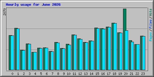 Hourly usage for June 2026